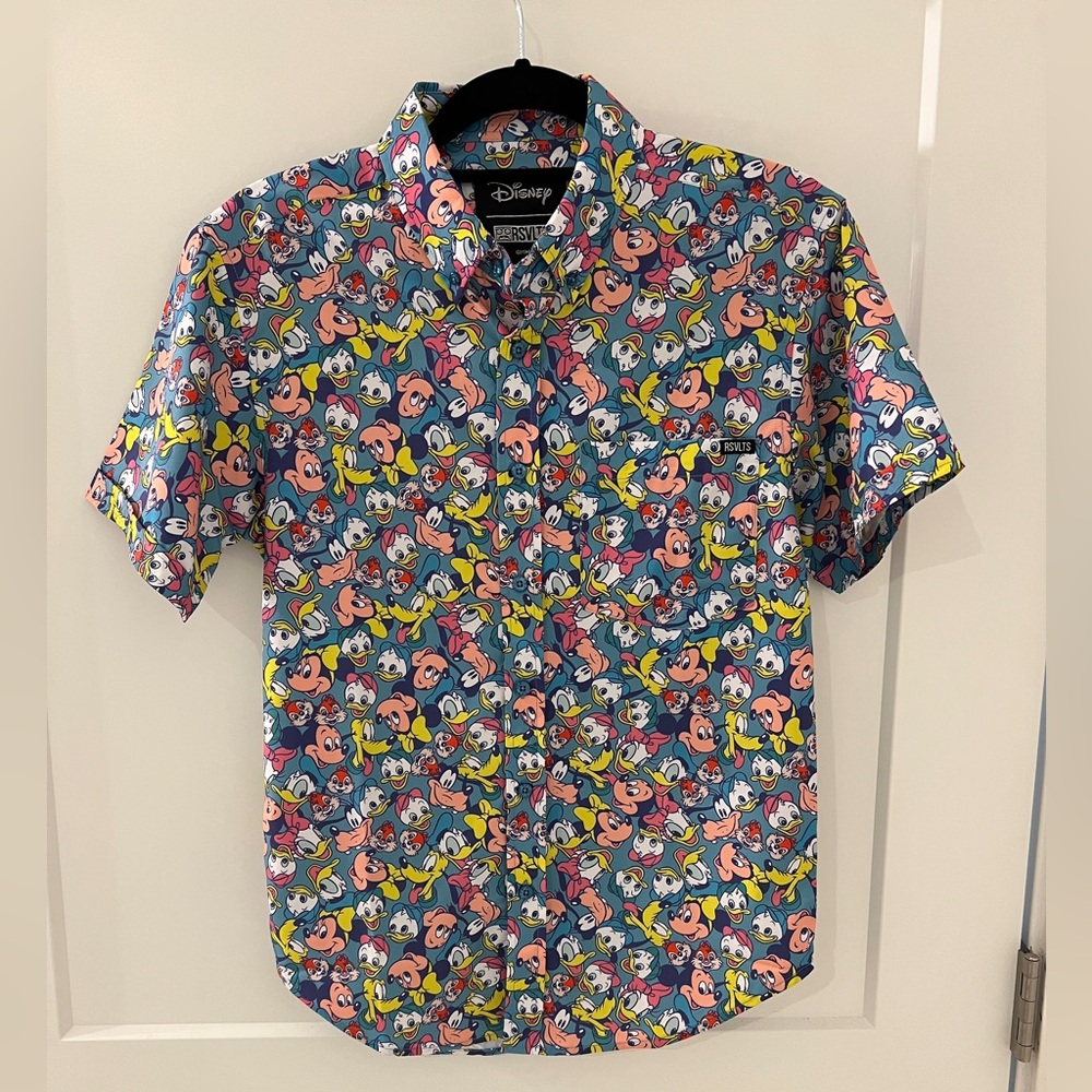 RSVLTS Disney 100 Mickey & Friends Button-Up Shirt - EUC